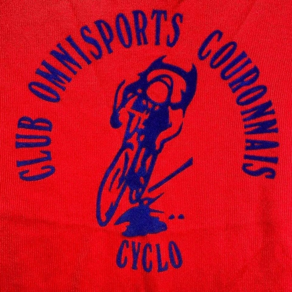 Vintage 80s Club Omnisports Couronnais Cyclo cycling jersey shirt - Picture 3 of 4